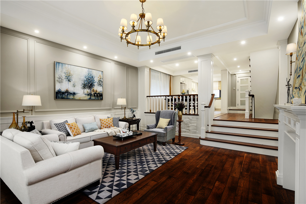 客廳沙發(fā)除了配茶幾，還能搭配什么？(圖1)