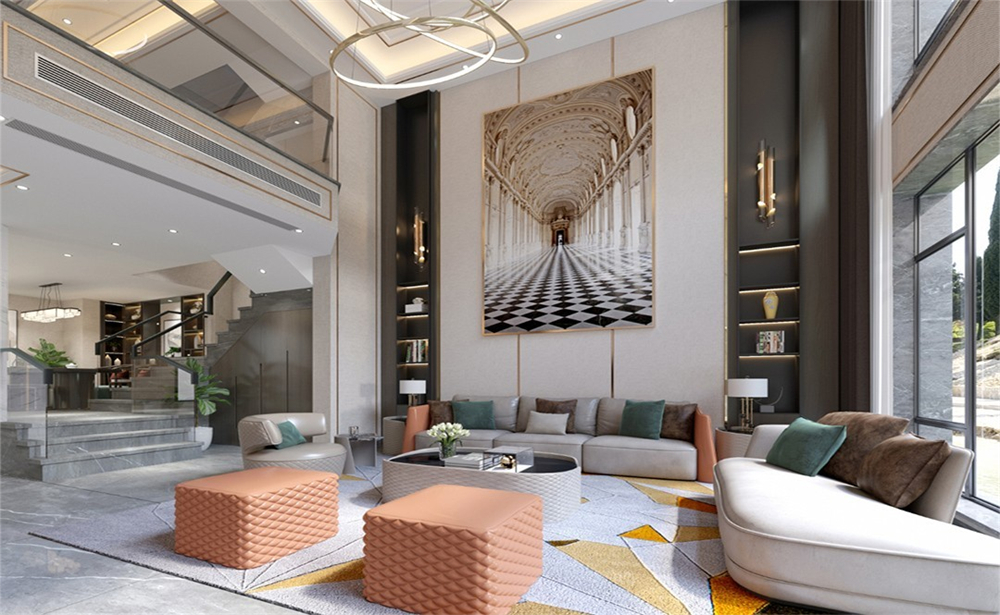 400㎡別院實拍，詩畫意境輕奢風格(圖5)