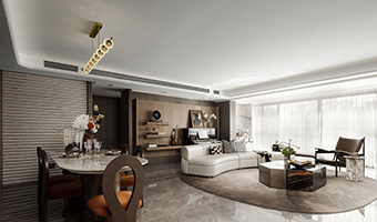 178㎡現(xiàn)代極簡樣板房，時(shí)尚雅致美家